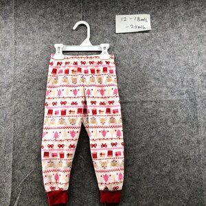 Dunnes Stores Baby 18-23M Fleece Pajama Pants Fair Isle Christmas Holiday Winter